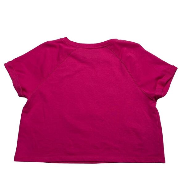 Calvin Klein Jeans Spell-Out Cropped Hot Pink Lightweight Sweatshirt Top XXL - Picture 7 of 10